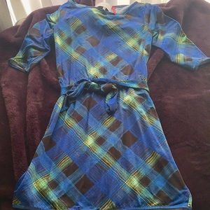 Unique plaid colored dress